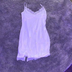 yesstyle floral mini dress white